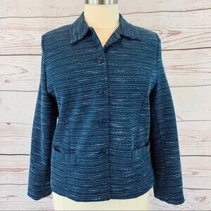 Southern Lady blue textured woven jacket